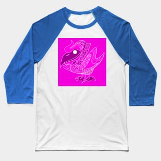 seagull pelican ecopop in pink floral pattern Baseball T-Shirt